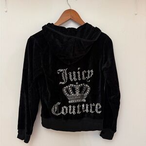 Juicy Couture Black Velour Hoodie